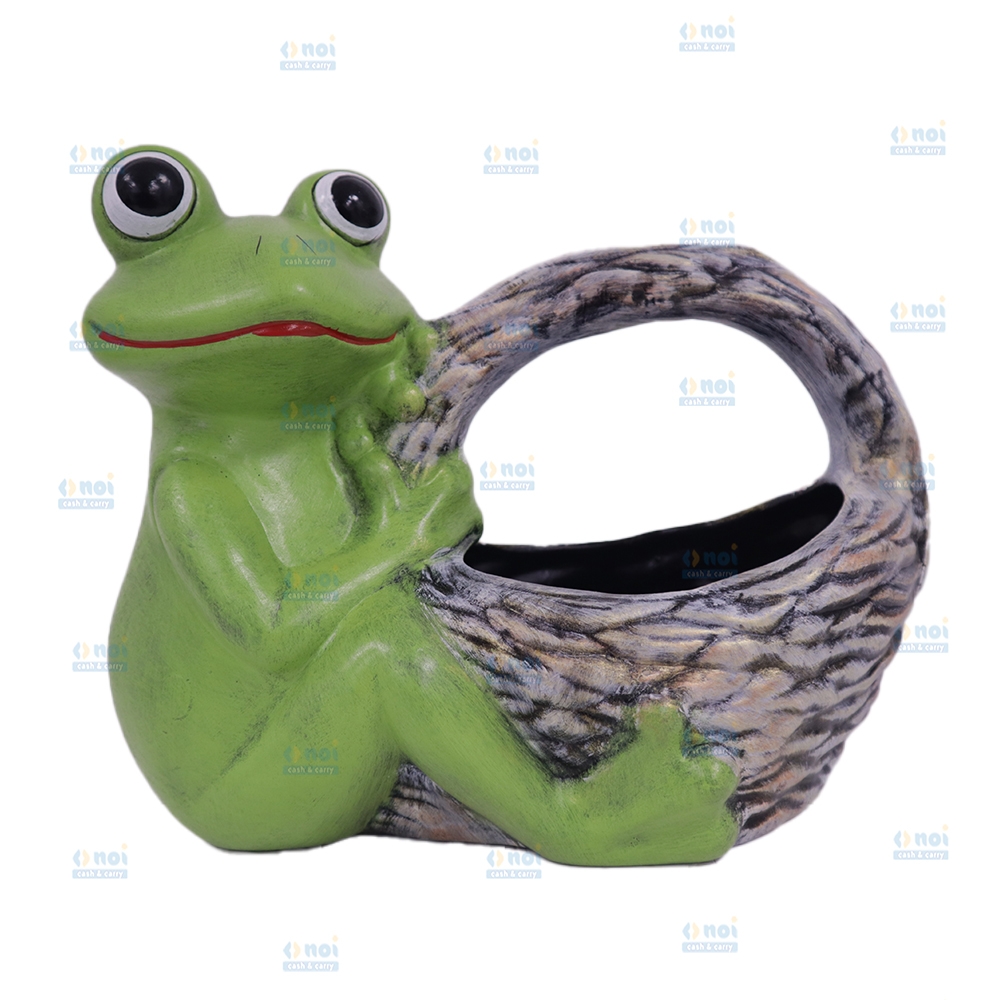 ORNAMENT DE GRADINA BROASCA CU GHIVECI 2573