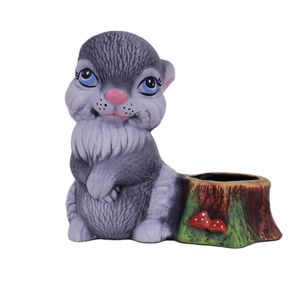 ORNAMENT DE GRADINA IEPURAS CU GHIVECI 3013