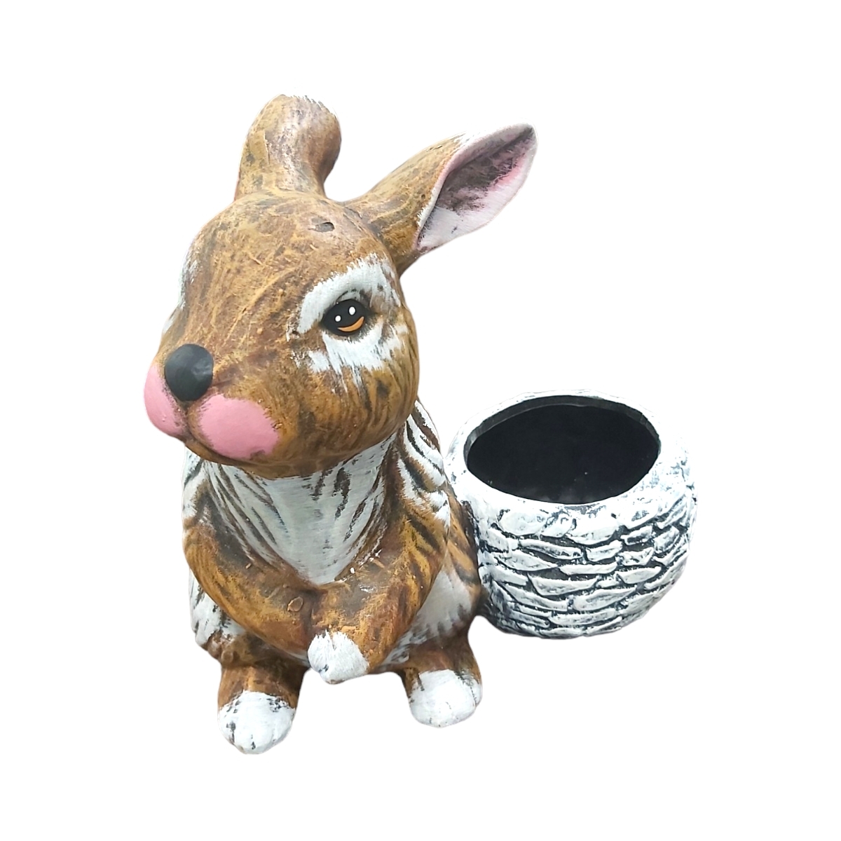 ORNAMENT DE GRADINA IEPURE CU UN GHIVECI 6137