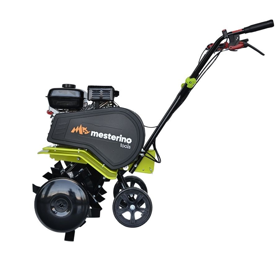 Motocultor pe benzina MESTERINO TOOLS BJXT80-212, 212 cmc, 7 cai putere, trasmisie pe curea, viteze 1 inainte si 1 inapoi, latime de lucru 85 cm, adancime de lucru 16-30 cm