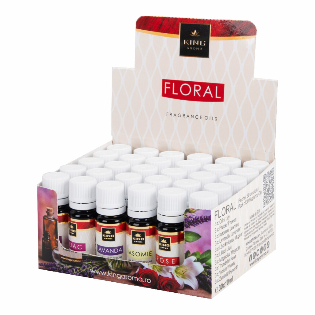 KING AROMA ULEI AROMOTERAPIE MIX FLOWER 10ML 30BUC/SET