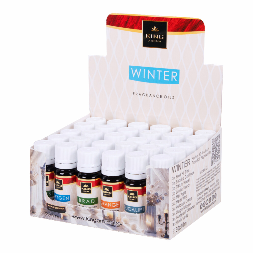 KING AROMA ULEI AROMOTERAPIE MIX WINTER 10ML 30BUC/SET
