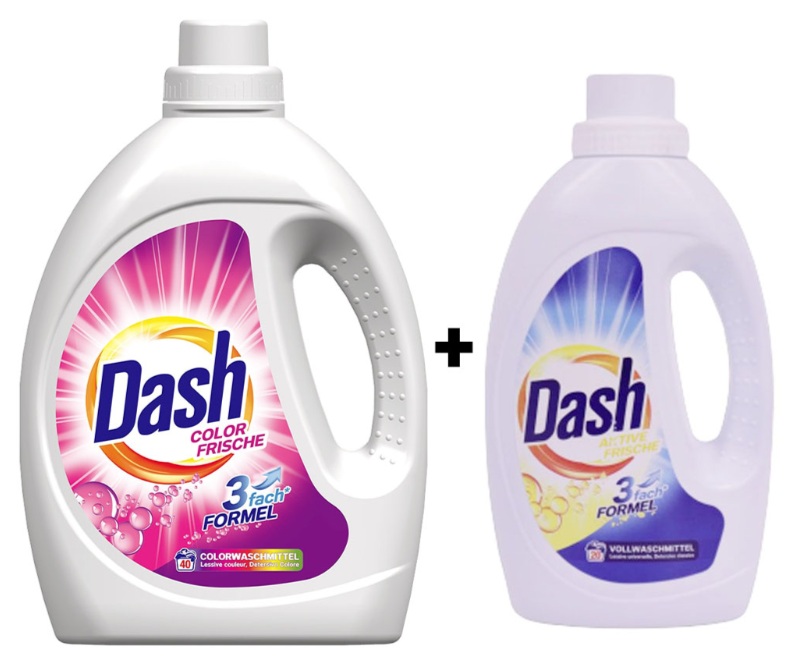 DASH DETERGENT LICHID 2.2L COLOR FRISCHE+DASH DETERGENT LICHID 1.1L PACHET PROMO