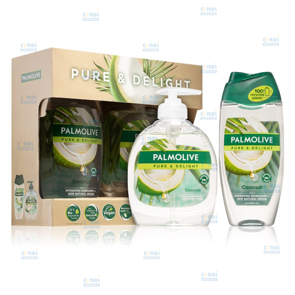 PALMOLIVE SAPUN LICHID+GEL DE DUS PURE&DELIGHT SET CADOU