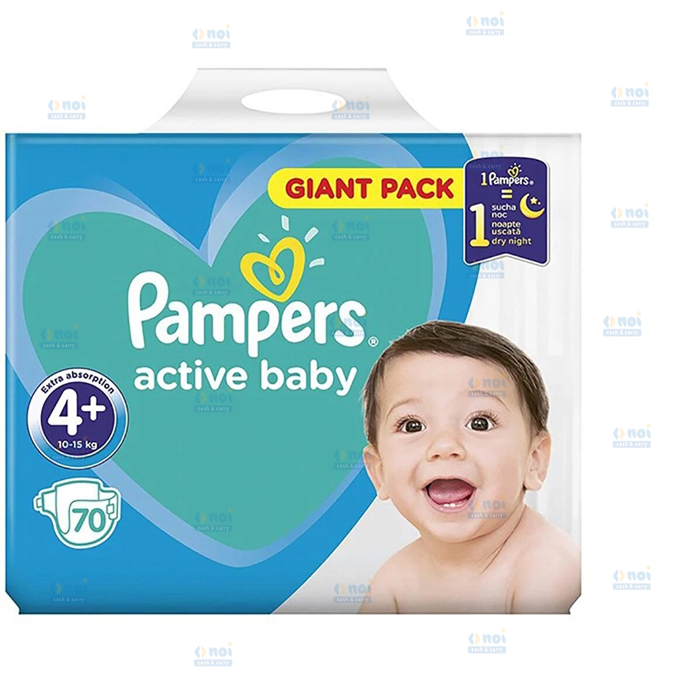 PAMPERS ACTIVE SCUTECE BEBE GP NR4+ 10-15KG 70BUC