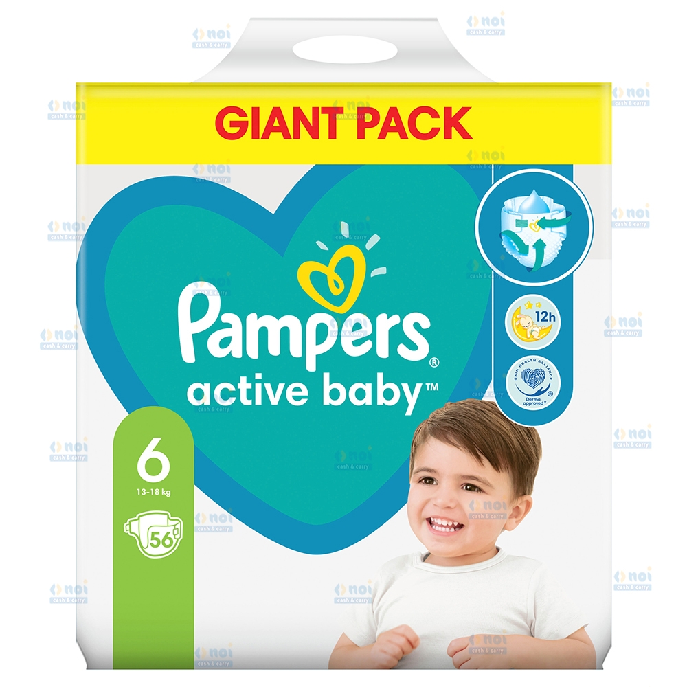 PAMPERS ACTIVE SCUTECE BEBE GP NR6 13-18KG 56BUC