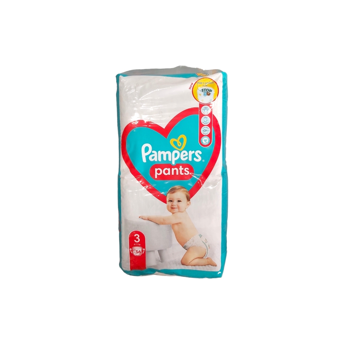 PAMPERS PANTS SCUTECE CHILOTEL BEBE NR3 6-11KG 56BUC