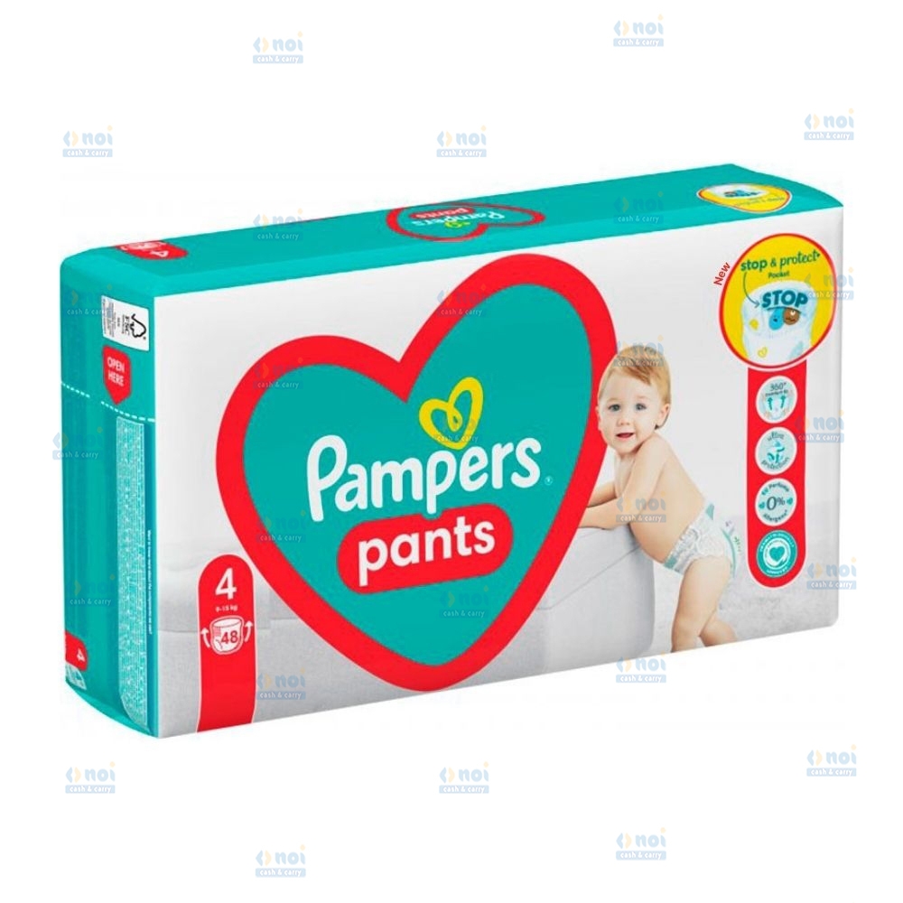 PAMPERS PANTS SCUTECE CHILOTEL BEBE NR4 9-15KG 48BUC