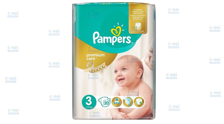 PAMPERS PREMIUM CARE SCUTECE BEBE NR3 5-9KG 20BUC