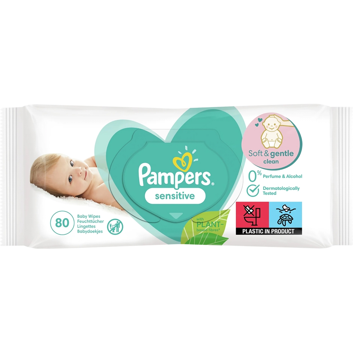 PAMPERS SERVETELE UMEDE SENSITIVE 80BUC