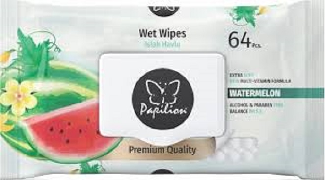 PAPILION SERVETELE UMEDE WATERMELON 64BUC