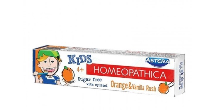 ASTERA HOMEO PASTA DE DINTI PENTRU COPII ORANGE&VANILLA 4+ANI 50ML