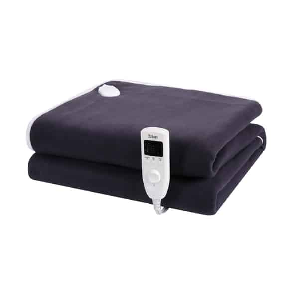 Patura cu incalzire electrica simpla, 150X80 cm, 60W, negru, Zilan