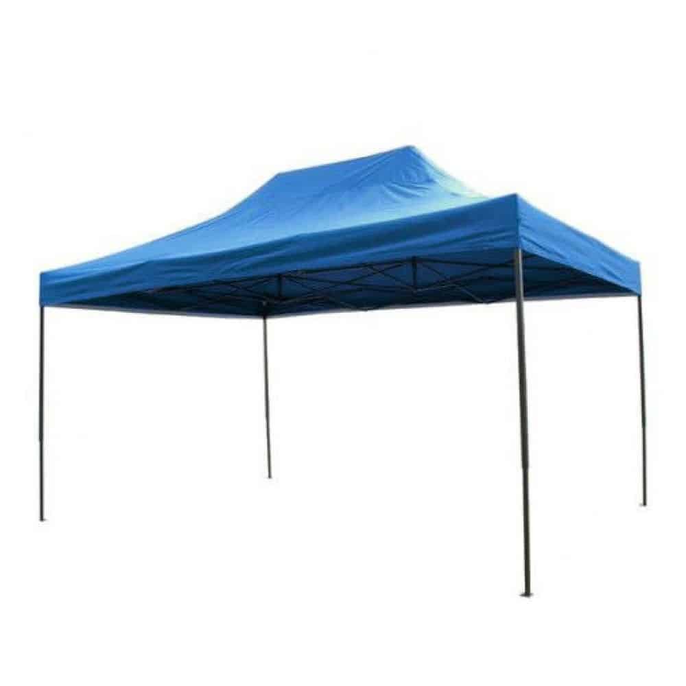 Cort tip pavilion metalic pentru gradina, 3×4.5 m, albastru, Z-TOOLS
