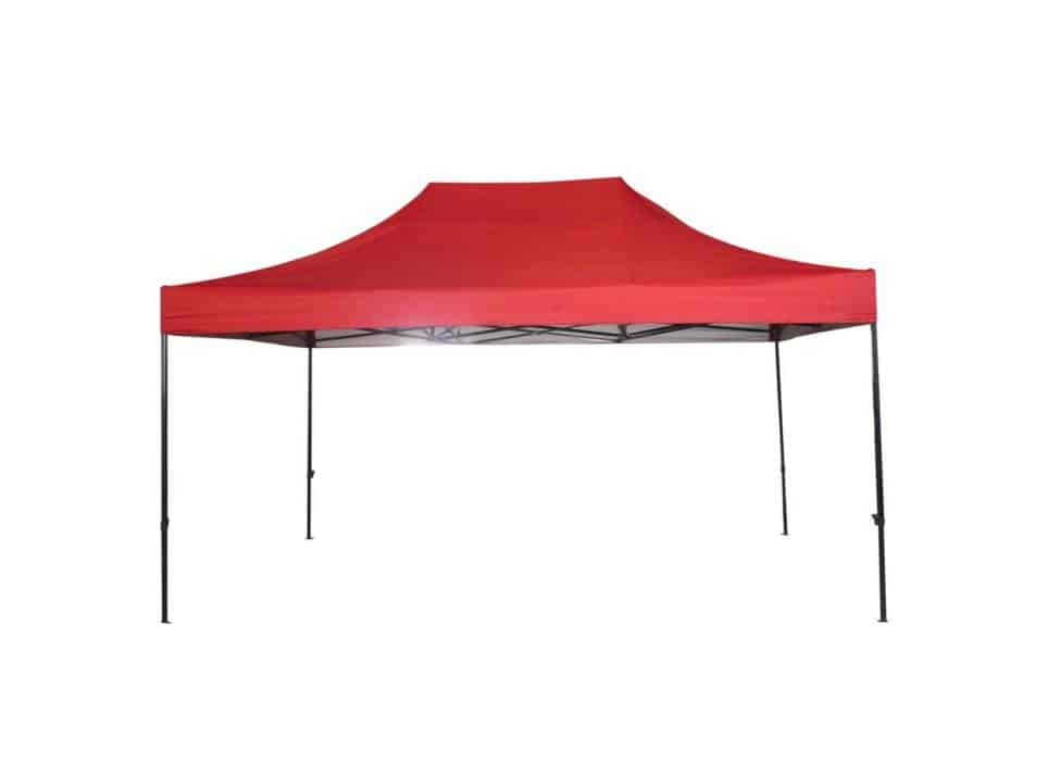 Cort tip pavilion metalic pentru gradina, 3×4.5 m, rosu , Z-TOOLS