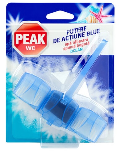 Peak Wc Putere de actiune BlueOdorizant Toaleta Fresh, 45 g