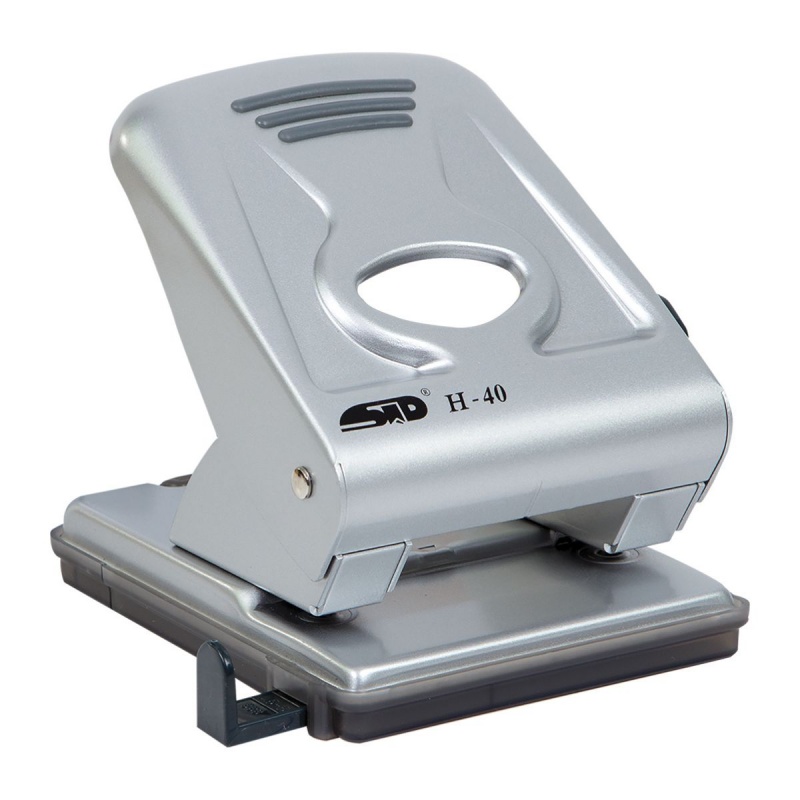 Perforator STD H-40, 40 coli, plastic, argintiu