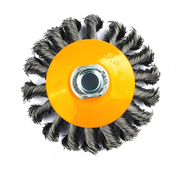 Perie de sarma conica cu noduri ROTOR 100mm M14