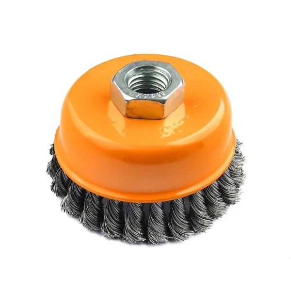 Perie de sarma tip cupa cu noduri rasucite ROTOR 125mm M14