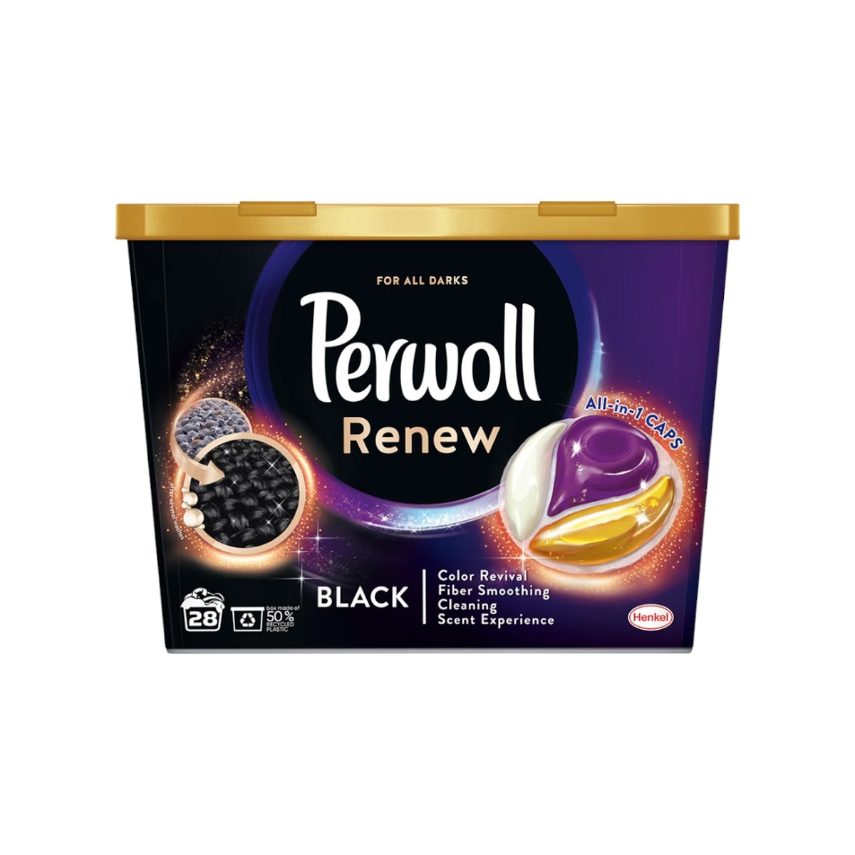 PERWOLL DETERGENT CAPSULE 28BUC RENEW BLACK