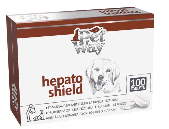 Supliment nutritiv pentru caini, 100 Tablete, Petway Hepato Shield