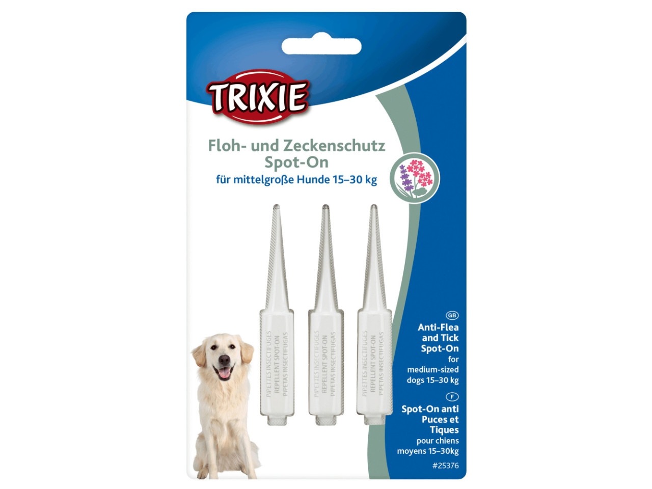 Trixie Picaturi Antiparazitare Naturale Pentru Caini, Spot-On, 15-30 kg, 3x3 ml, 25376