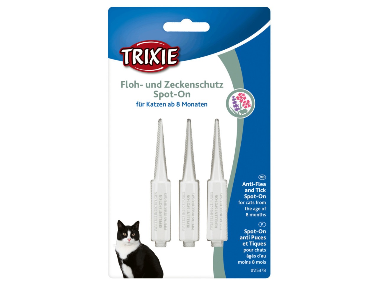 Trixie Picaturi Antiparazitare Naturale Pentru Pisici, Spot-On, de la 8 luni, 3x1 ml, 25378