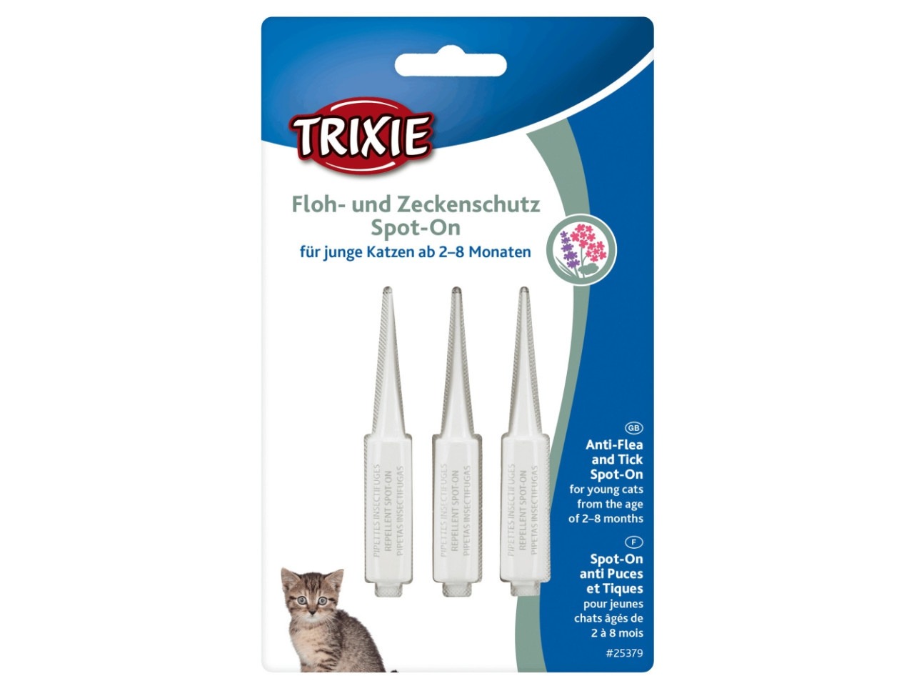Trixie Picaturi Antiparazitare Naturale Pentru Pisici, Spot-On, de la 2-8 luni, 3 x 0.6 ml, 25379