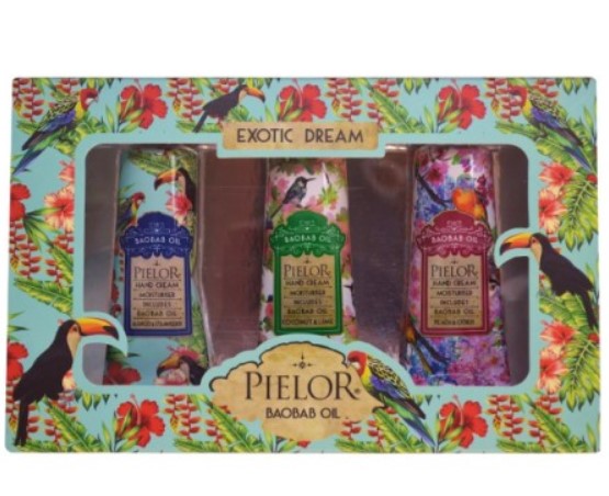 PIELOR EXOTIC CREMA MAINI 3 AROMEX30ML TURQUOISE SET CADOU