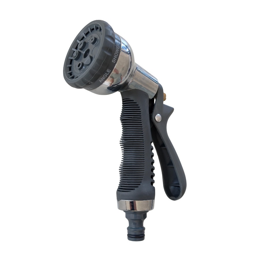 Pistol metalic de stropit, 8 moduri de stropire MESTERINO TOOLS MT-0584002, maner de nylon si mecanism de cupru
