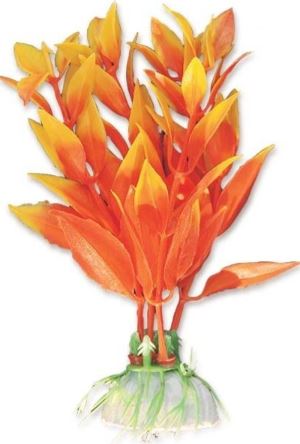 Planta Artificiala Pentru Acvariu, Blister, 10 cm, Galben/Portocaliu, 1B05