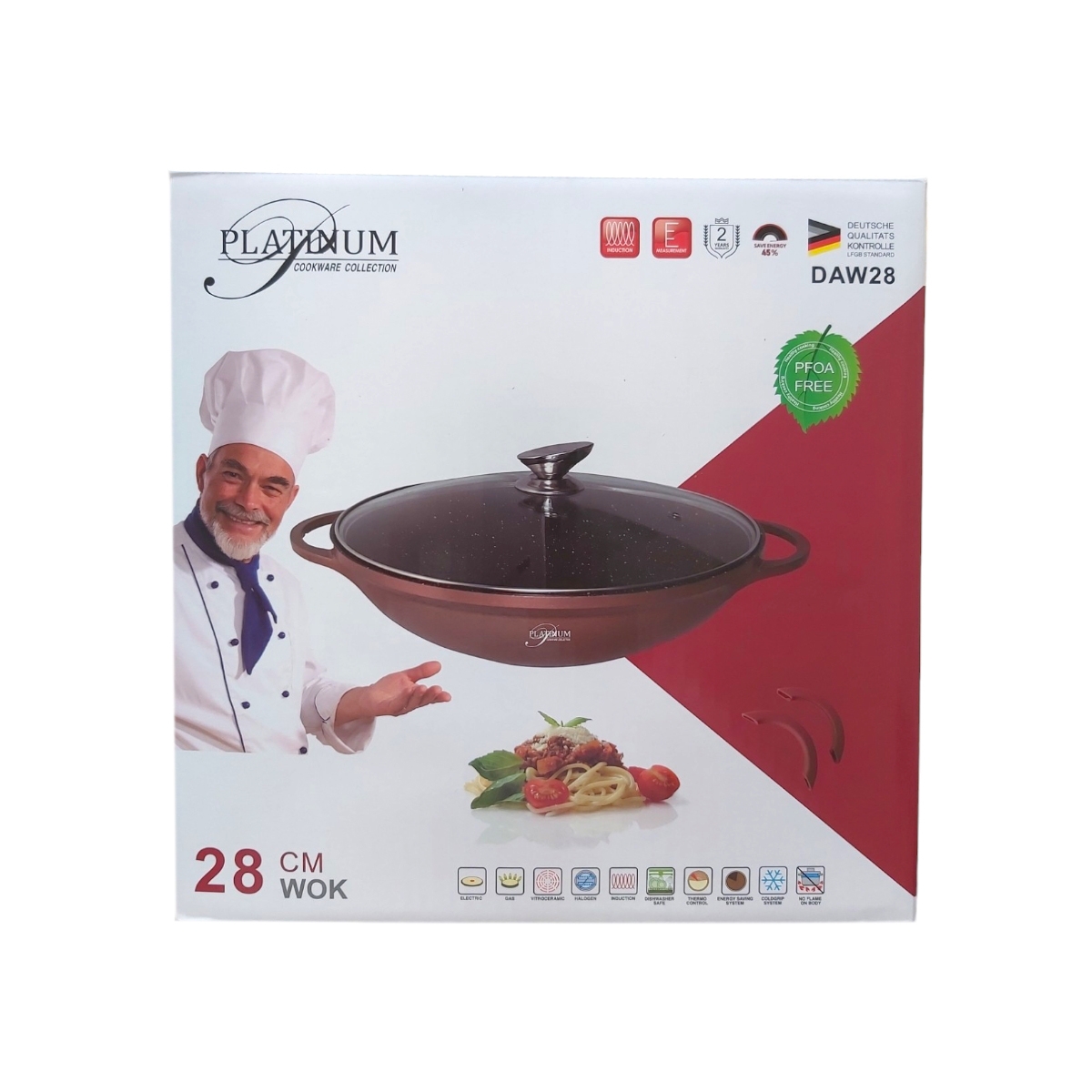 PLATINUM CRATITA WOK 28CM DAW28