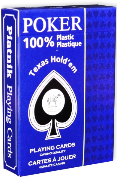 Pachet carti de joc poker profesionale, peek index Texas Hold\'em Albastru