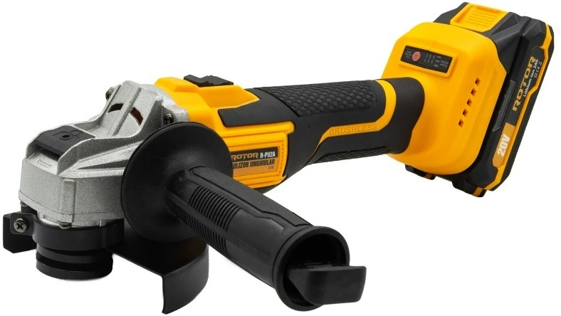 Polizor unghiular cu acumulator ROTOR R-PU2A 20V / 2Ah, brushless