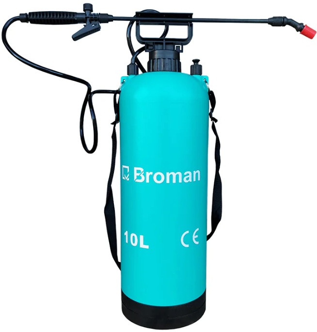Pompa de stropit manuala Broman 10L, cu curea și tija de pulverizare