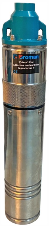 Pompa submersibila apa Broman, tun fara plutitor, 1100 W, 110 m adancime, 4QGD-1.1