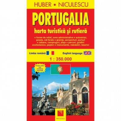 Portugalia. Harta turistica si rutiera (Huber Kartographie)