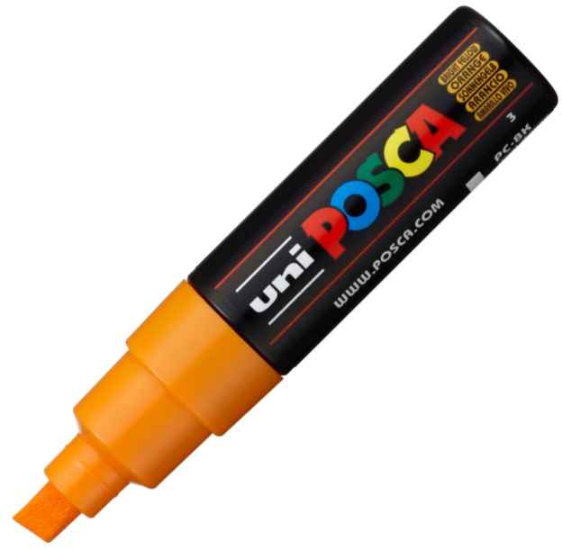 Marker UNI PC-8K 8. 0 mm varf tesit galben intens Posca