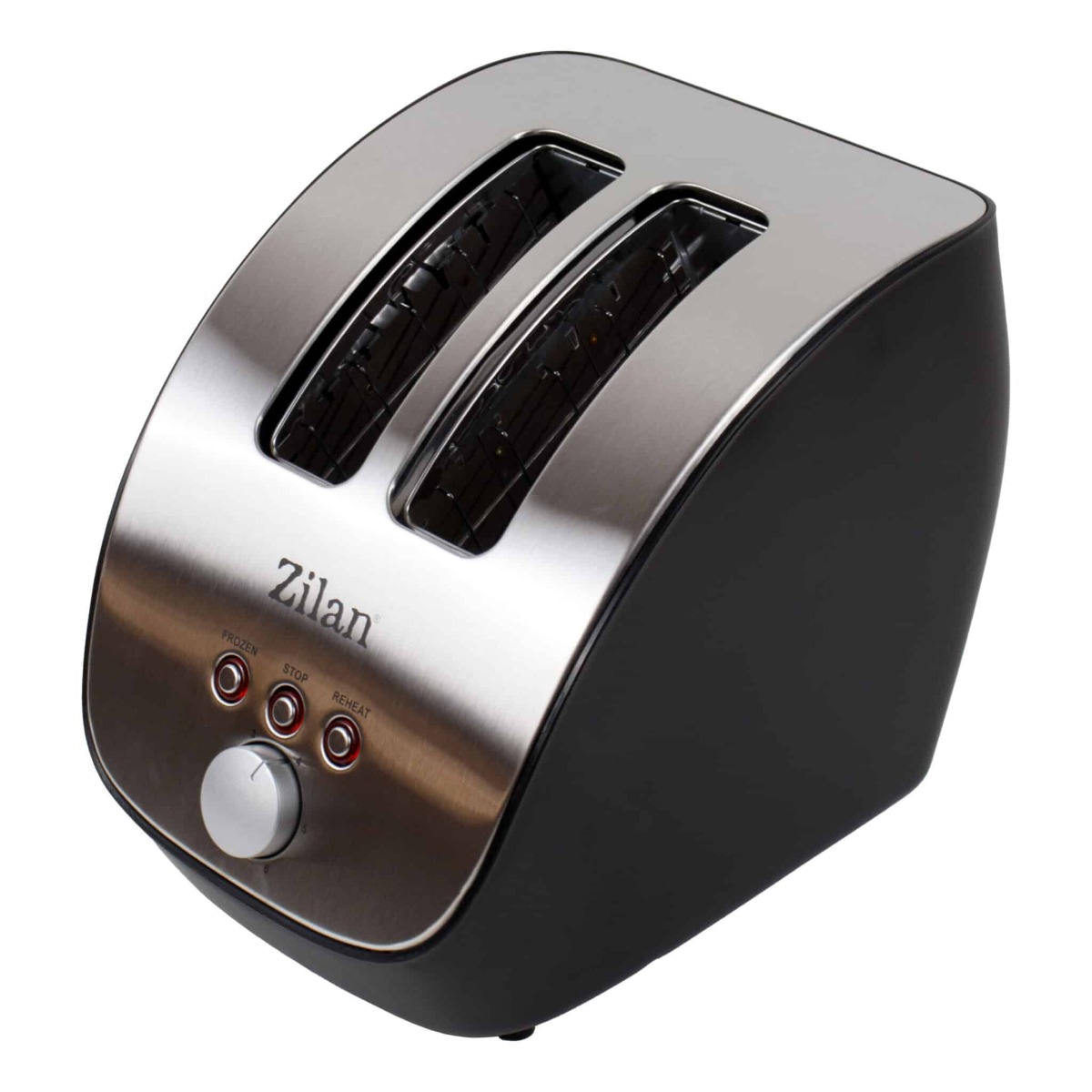 Prajitor de paine inox, 2 felii, 6 nivele de prajire, 1000 w, Zilan