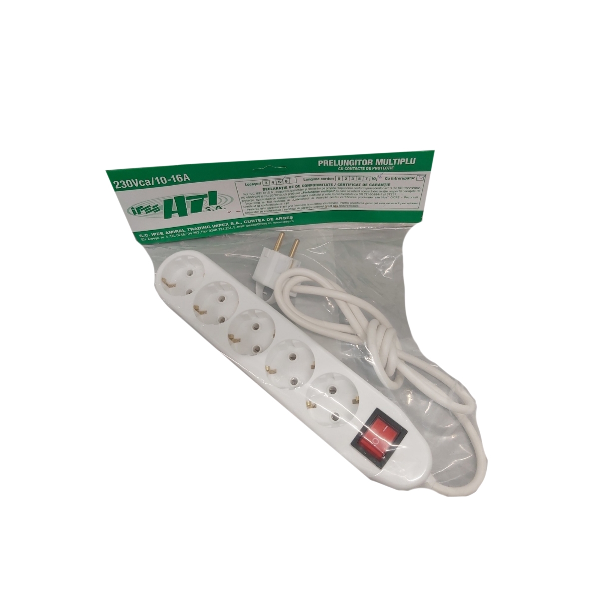 PRELUNGITOR ECO-M 1.5 M 5 LOC. PROTECTIE CONTACT+INTRERUPATOR