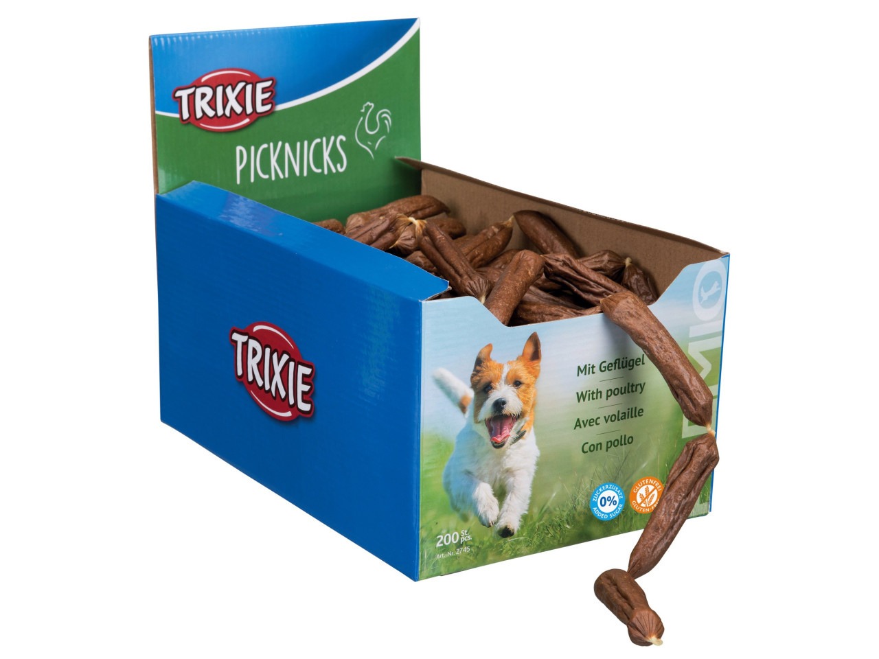 Trixie Recompense Pentru Caini, Premio Picknicks, Carnati Pui, 8 cm, 200 buc/set, 2745