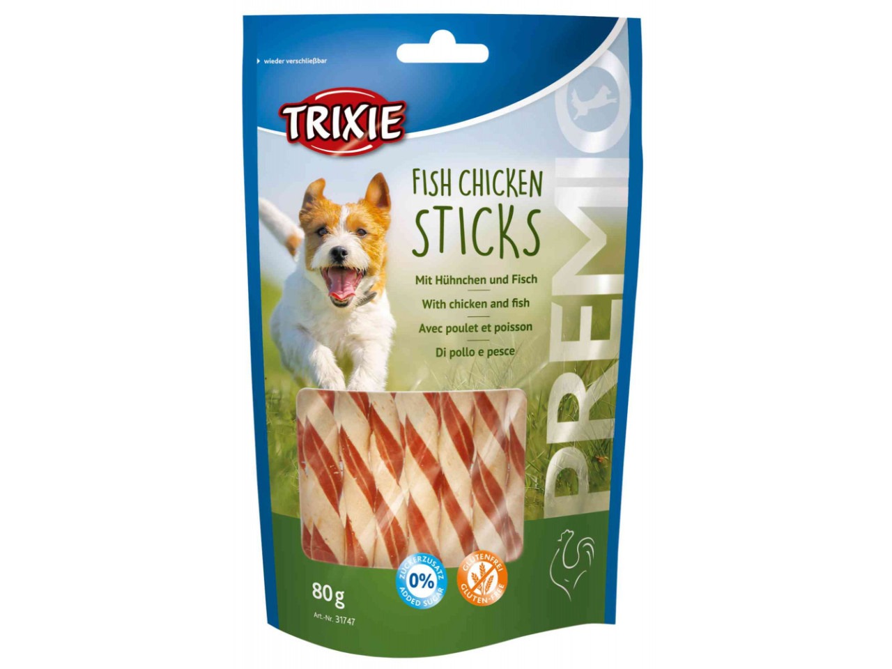 Trixie Recompense Pentru Caini, Premio, Betisoare Cu Pui Si Peste, 80 g, 31747