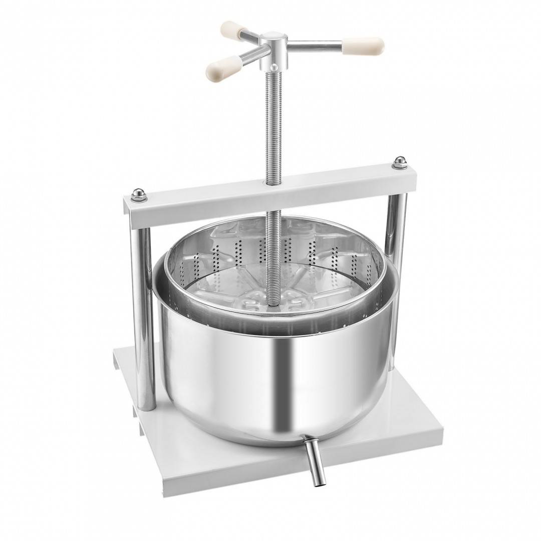Presa manuala pentru struguri si fructe moi, Capacitate 12 l, Inox, 370x355x665 mm