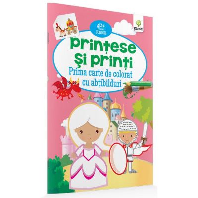 Prima carte de colorat cu abtibilduri. Printese si printi