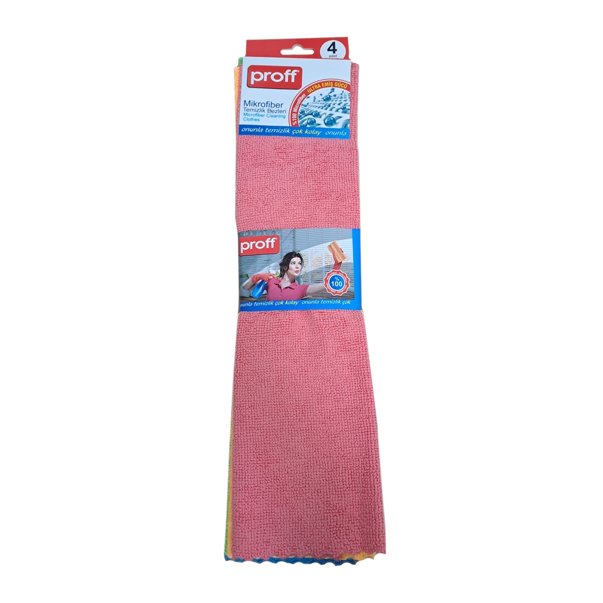PROFF LAVETA MICROFIBRA 28X38CM 4PCS 2601210