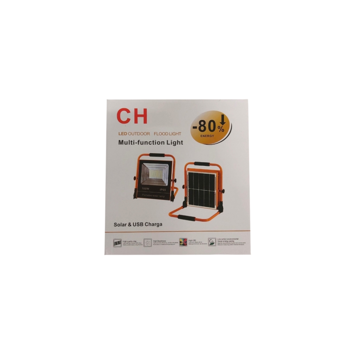 PROIECTOR SOLAR PORTABIL IP65 100W 5-13