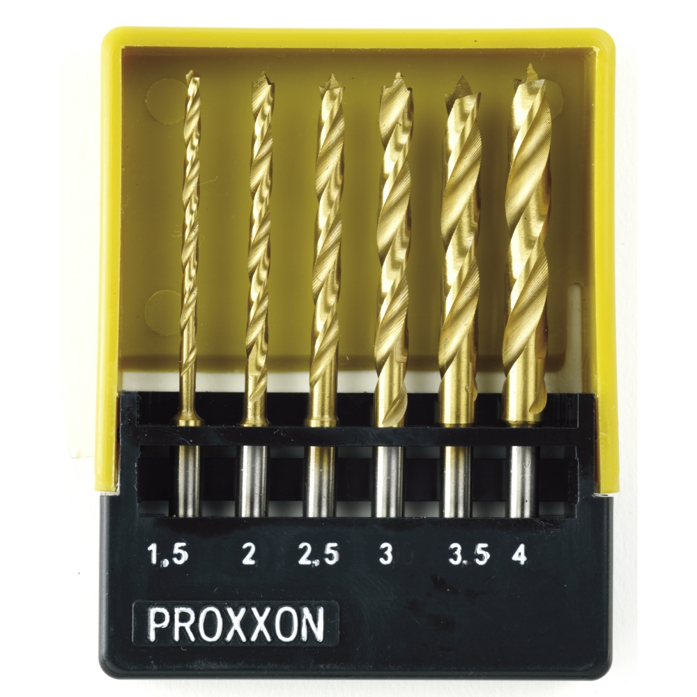 Set burghie HSS cu pin pentru centrare,  Proxxon 28876