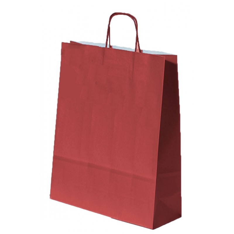 Punga cadou Colorarte 91717 / 91746, A3, 32x41x12cm, 100g/mp, grena, manere din hartie rasucita