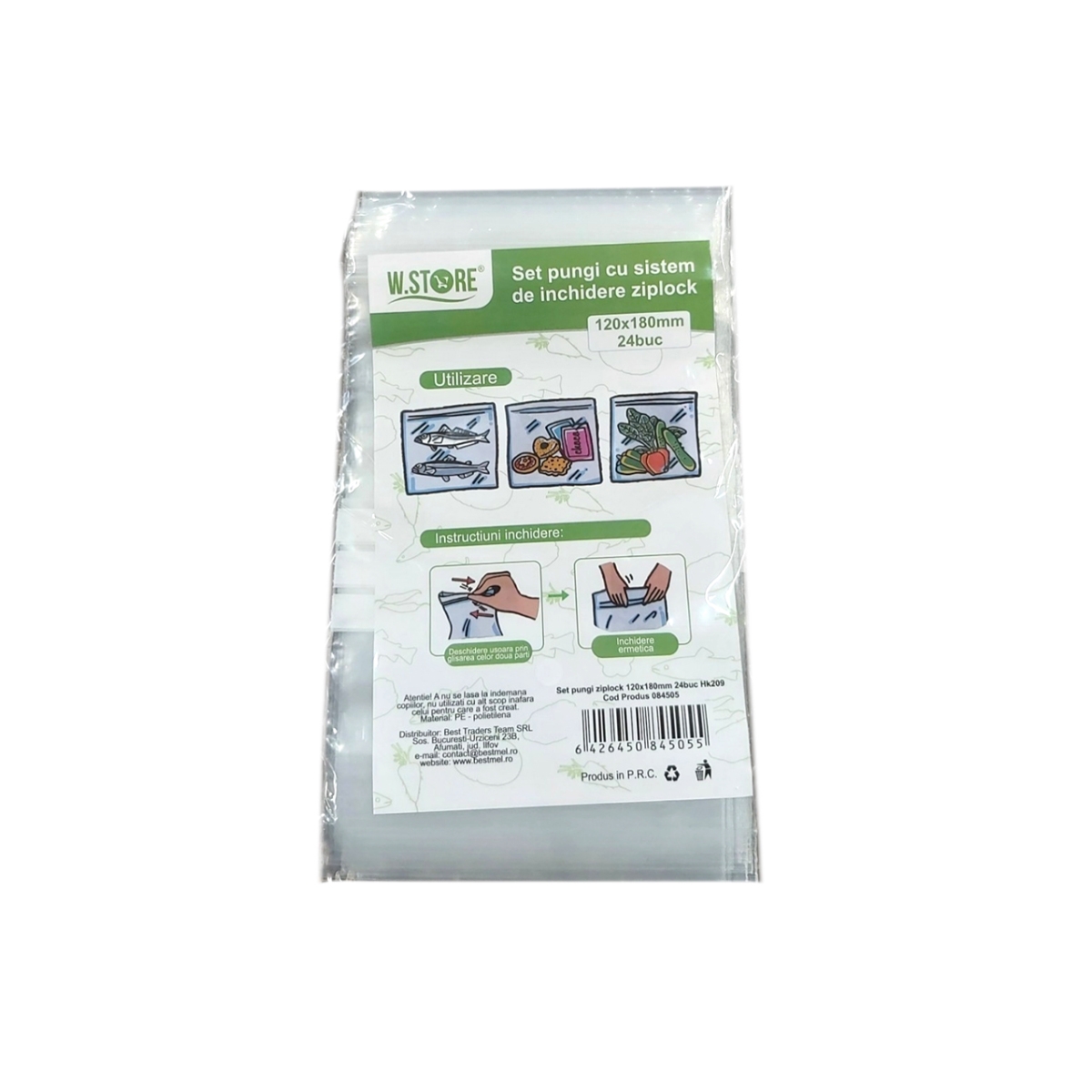 PUNGI ZIPLOCK 120X180MM 24BUC/SET 084505