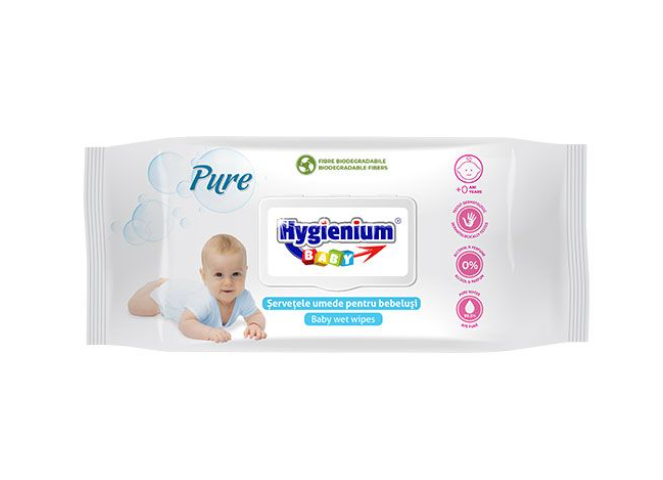 Servetele umede Pure Baby 80 buc cu capac Hygienium